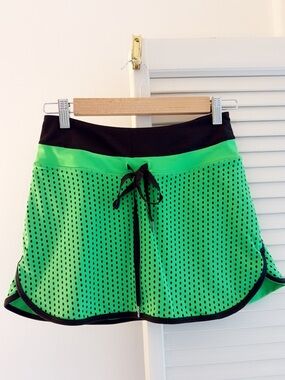 NEW✨ VSX GROSGRAIN DRAWSTRING RIBBON SKORT SKIRT sz XS GREEN BLACK TENNIS GOLF